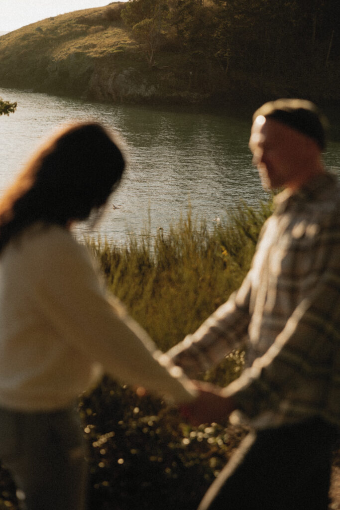 Couple holding hands 