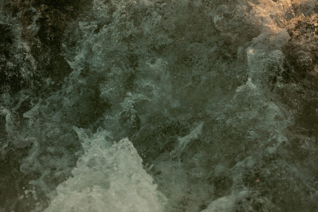The water of Lake Washington while boating