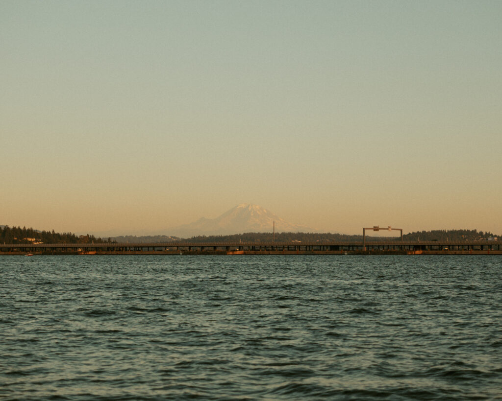 Mt. Rainier view from a boat